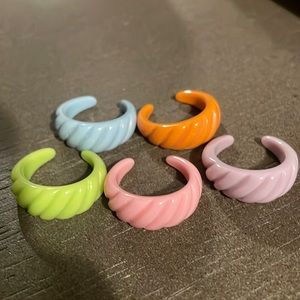 Acrylic pastel rings